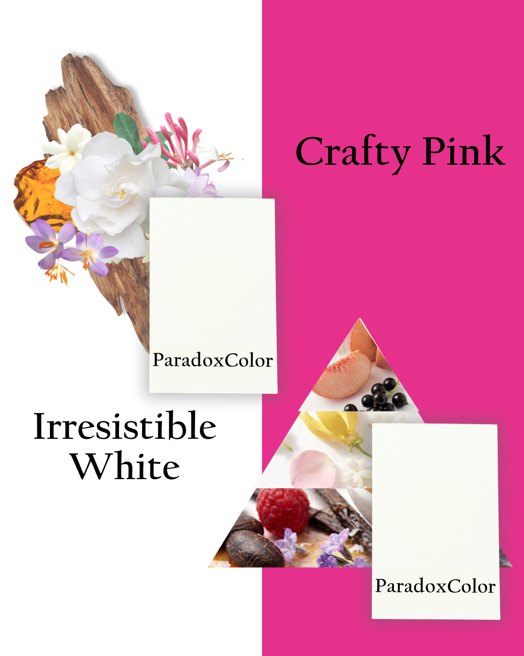 Crafty Pink＋Irresistible White　ムエット　計2枚